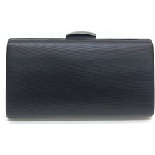 Womenacs Siyah Renk Kumaş Abiye Portföy Clutch Kadın Çanta Elde ve Uzun Askılı Kullanım