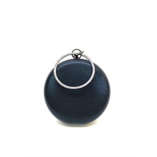 Womenacs Siyah Renk Sıvama Taşlı Işlemeli Kadın Abiye Portföy Clutch Çanta
