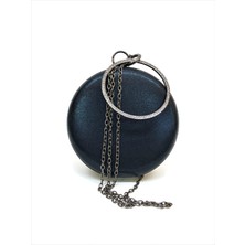 Womenacs Siyah Renk Sıvama Taşlı Işlemeli Kadın Abiye Portföy Clutch Çanta