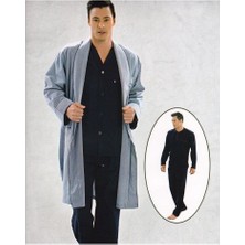 Pierre Cardin 5505 Erkek Çeyizlik Uzun Kollu Pijama Ropdöşambır Set