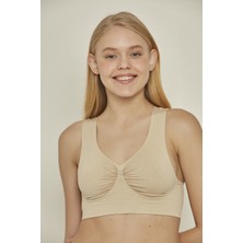 C&City C14011 Dikişsiz Sporcu Sütyen Ten