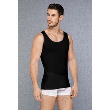 DOREANSE 2000 ERKEK MİCRO MODAL GENİŞ YAKA SİYAH ATLET