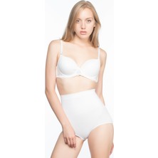 Emay 7024 Yüksek Bel Slip Korse Beyaz