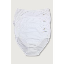 Papatya Kadın Beyaz 3'lü Paket Likralı Modal Klasik Külot 1851