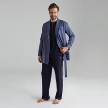 U.S. Polo Assn. Erkek Damat Çeyiz Pijama Takım Robdöşambr Lacivert 12000