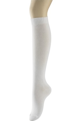 Moyra Kadın Düz Pamuklu Dizaltı Çorap