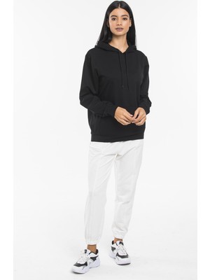 Superlife Kadın Kapüşonlu Kanguru Cepli Sweatshirt