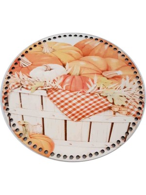 30 cm Çapında Resimli Ahşap Tepsi Tabanı Yeni