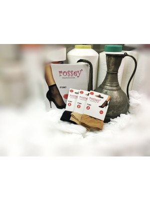 Rossey FIT(15D) Soket Çorap-Siyah 500- (12 Çift)