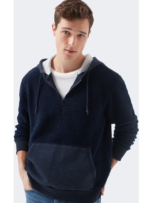 Mavi Erkek Kapüşonlu Polar Sweatshirt 065814-29743