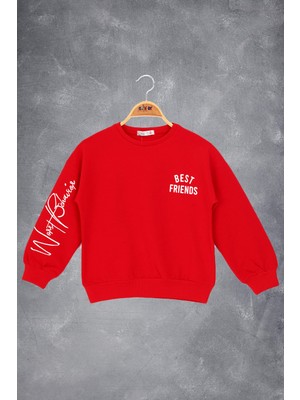 Toontoy Kız Çocuk Best Frıends Baskılı Sweatshirt