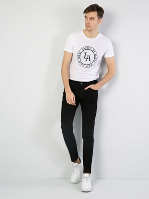 Colins 041 DANNY Düşük Bel Dar Paça Slim Fit Siyah Erkek Jean Pantolon