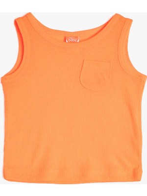 Koton Kız Bebek Cep Detaylı Atlet