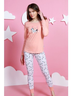 Vienetta 1534 Kadın Pamuk Elastane Pijama Takım