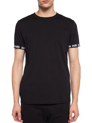 Balmain T-Shirt Erkek Bisiklet Yaka SH11182 U005080