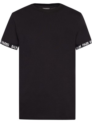 Balmain T-Shirt Erkek Bisiklet Yaka SH11182 U005080