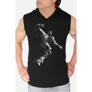 Pro Smaç Siyah Kapşonlu Kolsuz T-Shirt