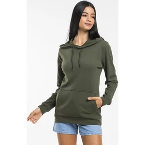 Kadın Kalın Kapüşonlu Kanguru Cepli Sweatshirt