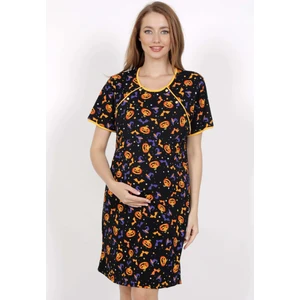 Örme Çift Patlı Pamuk Hamile Gecelik