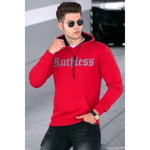 Kırmızı Baskılı Erkek Sweatshirt 4747