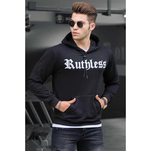 Siyah Baskılı Erkek Sweatshirt 4747