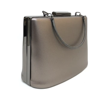 Platin Renk Kumaş Kadın Abiye Clutch Portföy Çanta
