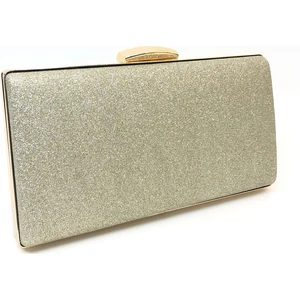 Simli Altın Renk Abiye Portföy Clutch Kadın Çanta Elde ve Uzun Askılı Kullanım