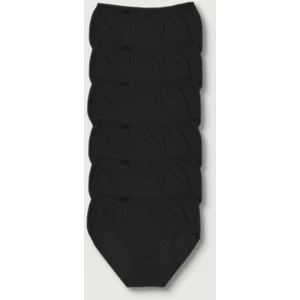 Kadın Siyah 6'lı Paket Likralı Bato Külot 0924-