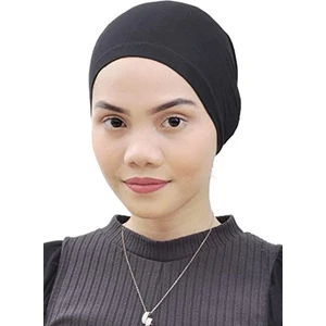 Belifanti Collection Düz Tesettür Penye Bone 1' Li Paket- Siyah