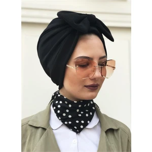 Belifanti Collection Fiyonklu Siyah Dış Tesettür Bone