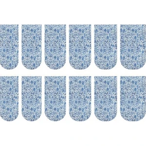 Mavi Etnik Desen Tırnak Dövmesi