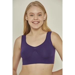 C&City C14005 Dikişsiz Kalın Askı Büstiyer Mor