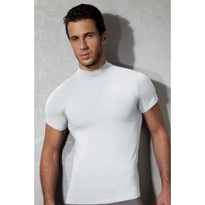DOREANSE 2730 ERKEK MODAL BOĞAZLI KISA KOL BEYAZ T-SHİRT