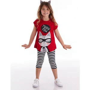 MSHB&G Meow Pow Kız Çocuk T-shirt Tayt Takım