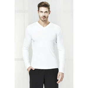 Antibakteriyel Bambu Erkek V Yaka Uzun Kollu Atlet