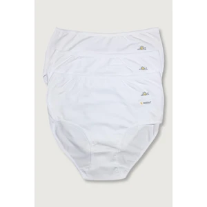 Kadın Beyaz 3'lü Paket Likralı Modal Klasik Külot 1851