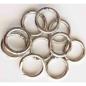 Angel Çanta Aksesuar 10LU 2.5 cm Gümüş Renk Yaylı Halka Örgü Çanta Için