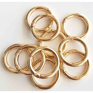 Angel Çanta Aksesuar 10LU 2.5 cm Light Gold Renk Yaylı Halka Örgü Çanta Için