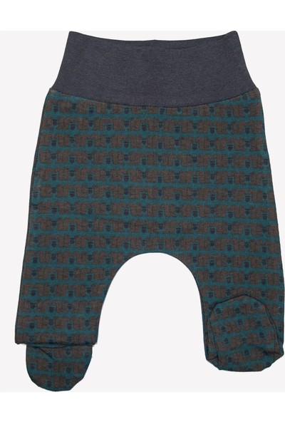 OZMOZ Sincap Desenli Yeşil Erkek Bebek Kışlık Pijama Takımı