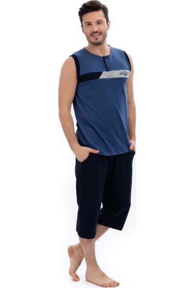 Çelebi 8415 Erkek Penye Kapri Pijama Takım
