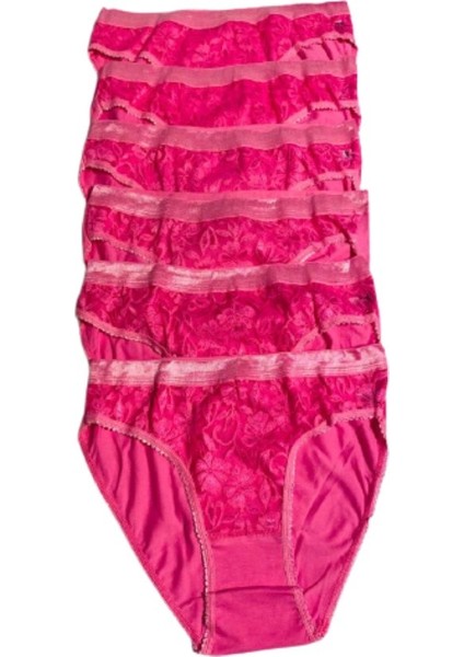 Kadın 6'lı Paket Külot Pembe 0725-
