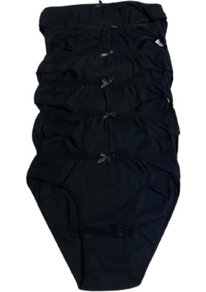 Kadın 6'lı Paket Külot Siyah 0678-