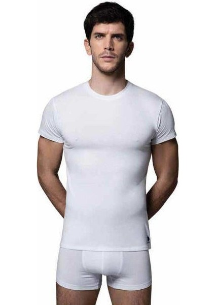 Erkek 80197 2'li Yuvarlak Yaka Kısa Kol Atlet