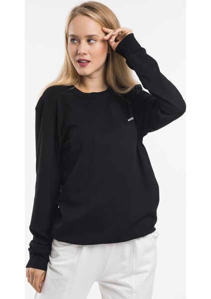 Kadın Bisiklet Yaka Sweatshirt