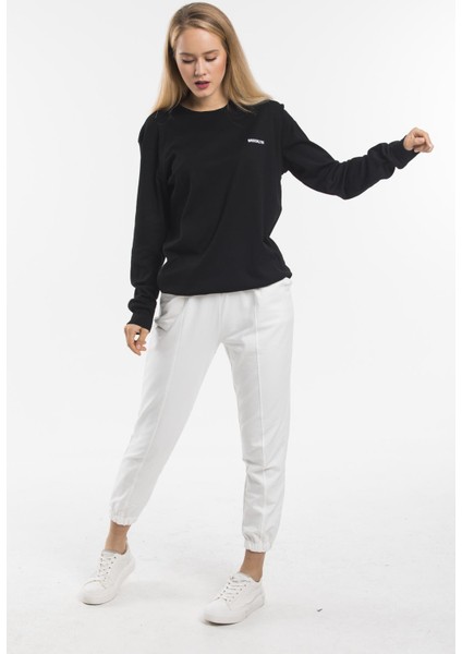 Kadın Bisiklet Yaka Sweatshirt