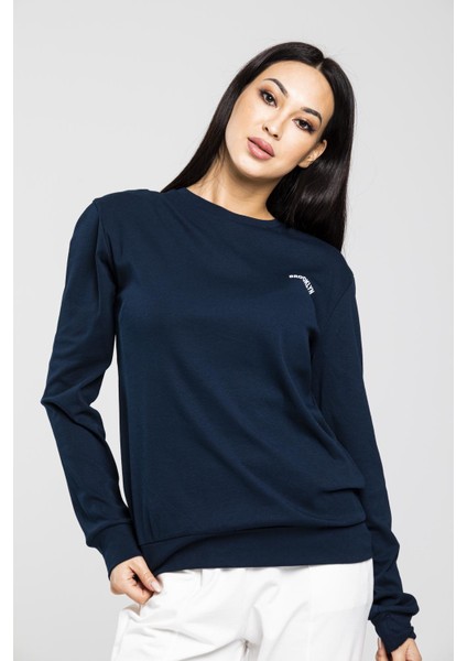 Kadın Bisiklet Yaka Sweatshirt