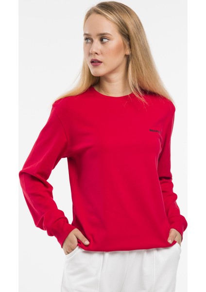 Kadın Bisiklet Yaka Sweatshirt