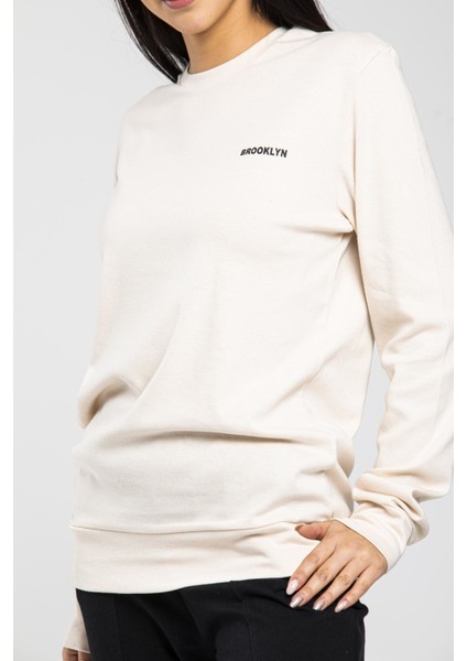 Kadın Bisiklet Yaka Sweatshirt