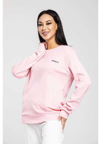 Kadın Bisiklet Yaka Sweatshirt