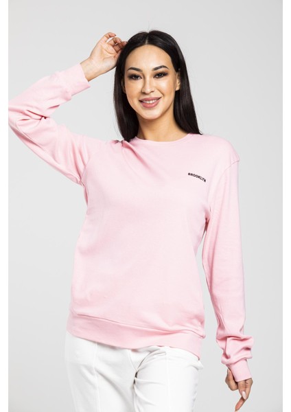 Kadın Bisiklet Yaka Sweatshirt